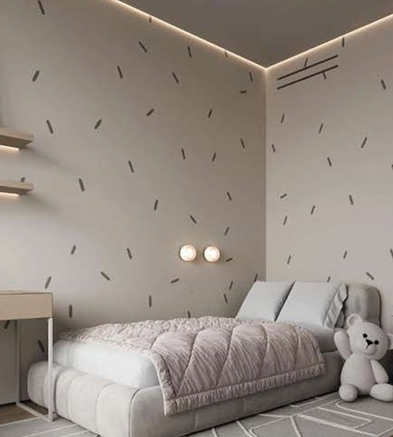 Bedroom Cabinet Wallpaper and Study Zone